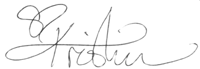 Kristinâ€™s signature